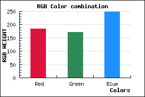 rgb background color #B8ABF9 mixer