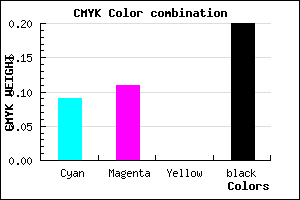 #B8B5CB color CMYK mixer