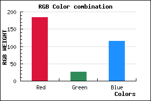 rgb background color #B81A74 mixer