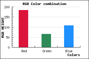 rgb background color #B8426C mixer