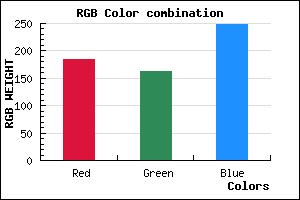 rgb background color #B9A2F8 mixer