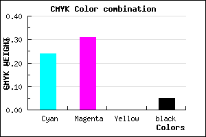 #B9A6F2 color CMYK mixer