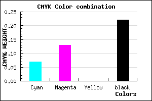 #B9ACC6 color CMYK mixer