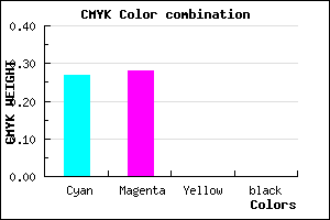 #B9B6FE color CMYK mixer
