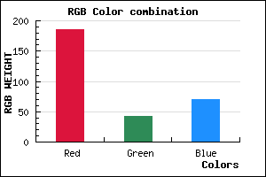 rgb background color #B92B46 mixer