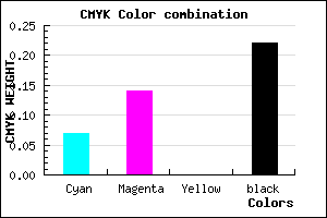 #BAABC7 color CMYK mixer