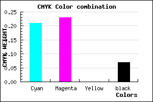 #BBB6EC color CMYK mixer