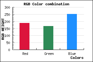 rgb background color #BCA7FB mixer