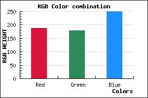rgb background color #BCB2FA mixer