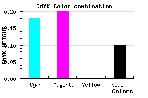 #BCB8E6 color CMYK mixer