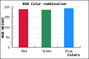 rgb background color #BCBAC0 mixer