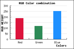rgb background color #BD77FB mixer