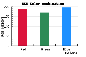 rgb background color #BDA9C3 mixer