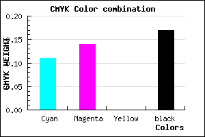 #BDB6D4 color CMYK mixer