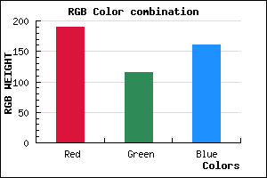 rgb background color #BE74A1 mixer