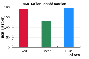 rgb background color #BE82C0 mixer