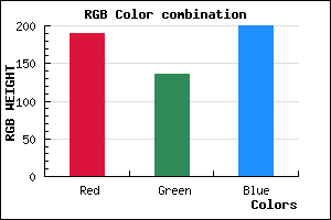 rgb background color #BE88C8 mixer