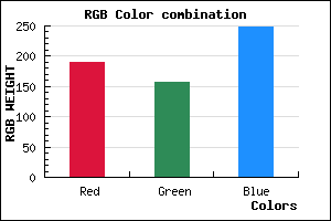 rgb background color #BE9DF9 mixer