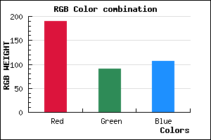 rgb background color #BE5A6A mixer