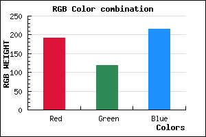 rgb background color #BF77D7 mixer