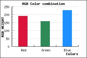 rgb background color #BF9FE5 mixer