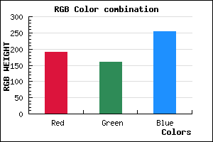 rgb background color #BFA0FD mixer