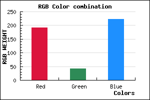 rgb background color #BF2ADE mixer