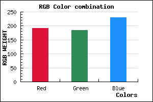 rgb background color #C0B8E6 mixer