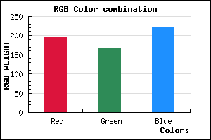 rgb background color #C3A7DD mixer