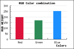 rgb background color #C4A9FB mixer