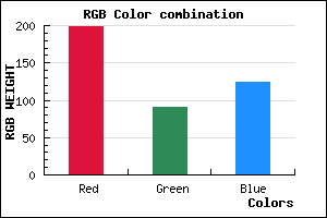 rgb background color #C75A7C mixer