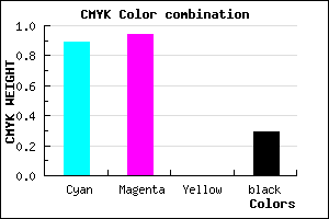 #140BB4 color CMYK mixer