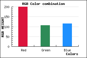 rgb background color #C86A73 mixer
