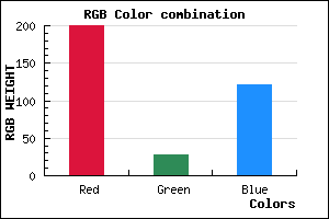 rgb background color #C81C79 mixer