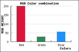rgb background color #C81C38 mixer