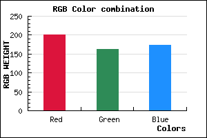 rgb background color #C9A2AE mixer