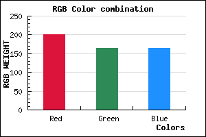 rgb background color #C9A5A5 mixer