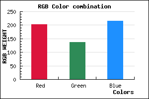 rgb background color #CB88D7 mixer