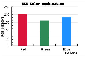 rgb background color #CBA1B4 mixer