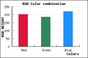 rgb background color #CBBADC mixer