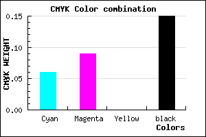 #CBC5D9 color CMYK mixer