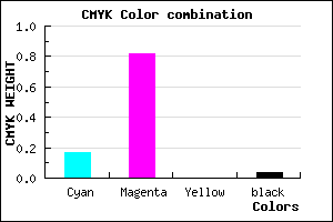 #CB2CF5 color CMYK mixer