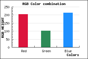 rgb background color #CC67D5 mixer