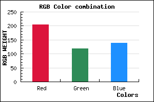 rgb background color #CC778B mixer