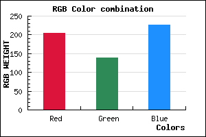 rgb background color #CC8BE3 mixer