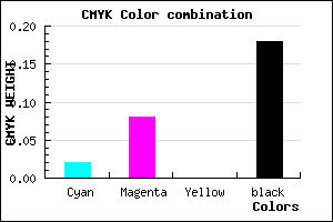 #CCC0D0 color CMYK mixer