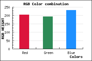 rgb background color #CCC1E7 mixer