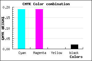 #CCCBFB color CMYK mixer