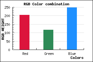 rgb background color #CD74F8 mixer