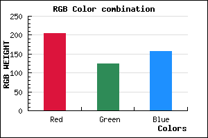 rgb background color #CD7D9D mixer